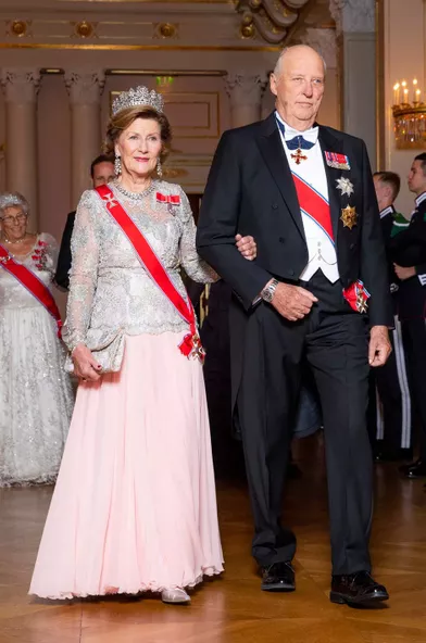 La reine Sonja et le roi Harald V de Norvège, à Oslo le 25 octobre 2018