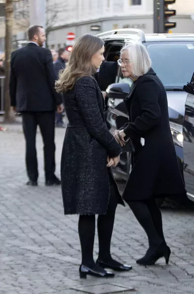 La princesse Ingrid Alexandra de Norvège et sa grand-mère maternelle Marit Tjessem, à Oslo le 3 janvier 2019
