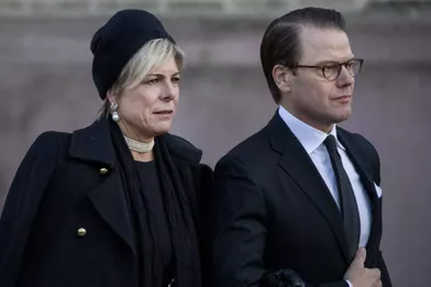 La princesse Laurentien des Pays-Bas et le prince consort Daniel de Suède, à Oslo le 3 janvier 2019
