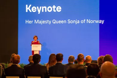 La reine Sonja de Norvège à Amman, le 2 mars 2020