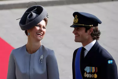 La princesse Märtha Louise de Norvège avec le prince Carl Philip de Suède, le 20 octobre 2012