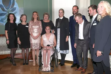 La princesse Mette-Marit et le prince Haakon de Norvège à la réception pour les champions olympiques et paralympiques des JO de Rio à Oslo, le 14 octobre 2016