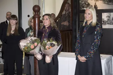 Les princesses Mette-Marit et Märtha Louise de Norvège à Oslo, le 12 octobre 2017