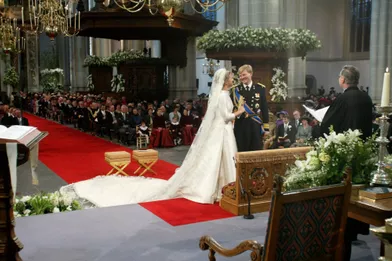Le mariage de Maxima Zorreguieta et du prince Willem-Alexander des Pays-Bas à Amsterdam, le 2 février 2002