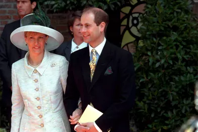 Le prince Edward d'Angleterre et sa femme la comtesse Sophie de Wessexaumariage du prince Constantijn des Pays-Bas et de Laurentien Brinkhorst, le 19 mai 2001