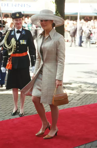 La princesse héritière Victoria de Suède aumariage du prince Constantijn des Pays-Bas et de Laurentien Brinkhorst, le 19 mai 2001