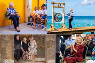 L'ex-reine Beatrix des Pays-Bas sur l'île de Curaçao, les 26 et 27 novembre 2021