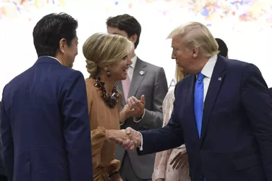 La reine Maxima des Pays-Bas avec Donald Trump à Osaka, le 29 juin 2019