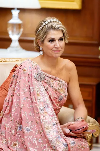 La reine Maxima des Pays-Bas à New Delhi, le 14 octobre 2019