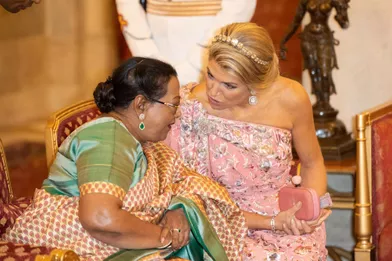 La reine Maxima des Pays-Bas et la First Lady indienne à New Delhi, le 14 octobre 2019