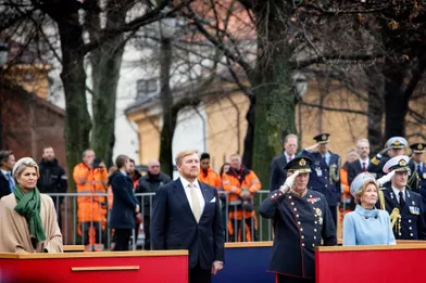 Les couples royaux néerlandais et norvégiensà Oslo, le 9 novembre 2021