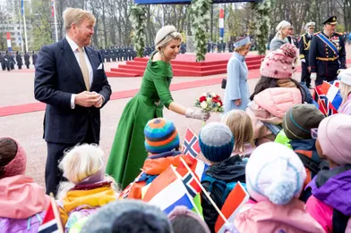 La reine Maxima et le roi Willem-Alexander des Pays-Basà Oslo, le 9 novembre 2021