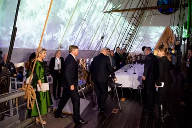 Les couples royaux néerlandais et norvégien à Oslo, le 9 novembre 2021