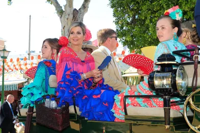 La reine Maxima et le roi Willem-Alexander des Pays-Bas avec leurs filles à Séville, le 10 mai 2019