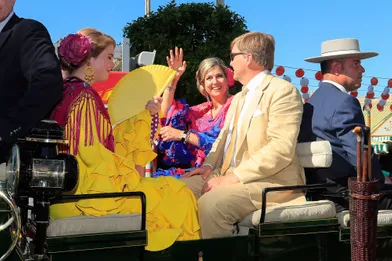 La princesse Catharina-Amalia, la reine Maxima et le roi Willem-Alexander des Pays-Bas à Séville, le 10 mai 2019