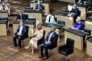La reine Maxima et le roi Willem-Alexander des Pays-Bas à Berlin, le 6 juillet 2021