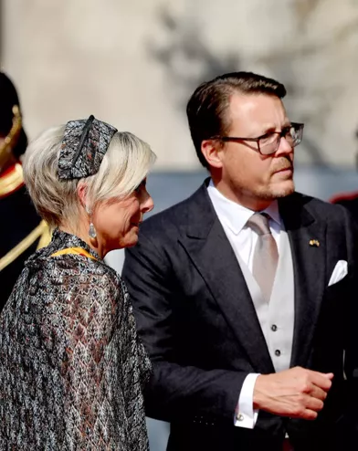 La princesse Laurentien avec le prince Constantijn des Pays-Bas à La Haye, le 15 septembre 2020