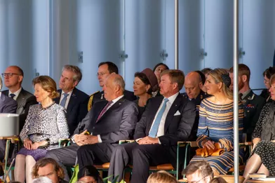 La reine Sonja et le roi Harald V de Norvège, la reine Maxima et le roi Willem-Alexander des Pays-Bas à Oslo, le 10 novembre 2021