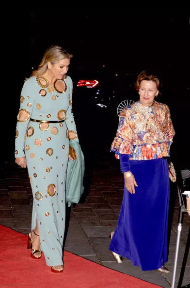 Les reines Maxima des Pays-Bas et Sonja de Norvège à Oslo, le 10 novembre 2021