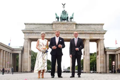La reine Maxima et le roi Willem-Alexander des Pays-Bas en visite d'Etat à Berlin, le 5 juillet 2021