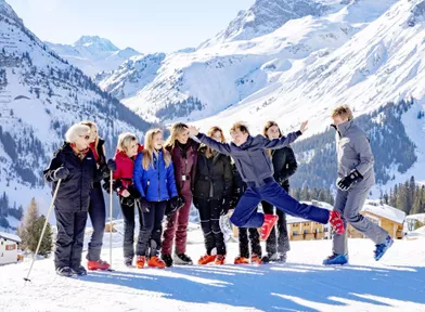 La famille royale des Pays-Bas dans la station de ski de Lech, le 25 février 2019