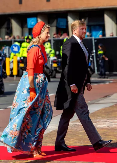La reine Maxima et le roi Willem-Alexander des Pays-Bas à La Haye, le 21 septembre 2021