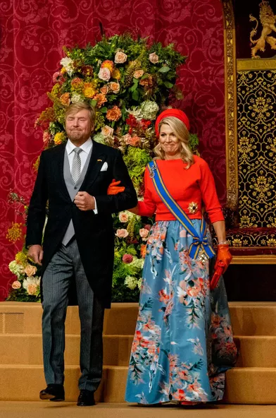 Le roi Willem-Alexander des Pays-Bas et la reine Maxima à La Haye, le 21 septembre 2021