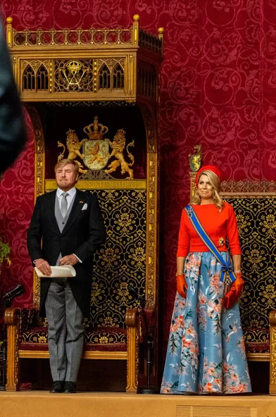 Le roi Willem-Alexander des Pays-Bas et la reine Maxima à La Haye, le 21 septembre 2021