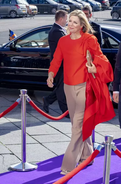 La reine Maxima des Pays-Bas à son arrivée à Bréda, le 25 mars 2019