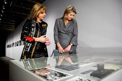 La reine Maxima des Pays-Bas en visite de travail au Nederlands Fotomuseum à Rotterdam, le 2 avril 2019