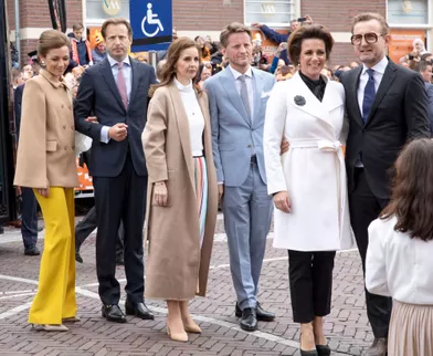 Les princesses Aimée, Anita et Annette et les princes Floris, Pieter-Christiaan et Bernhard des Pays-Bas à Amersfoort, le 27 avril 2019