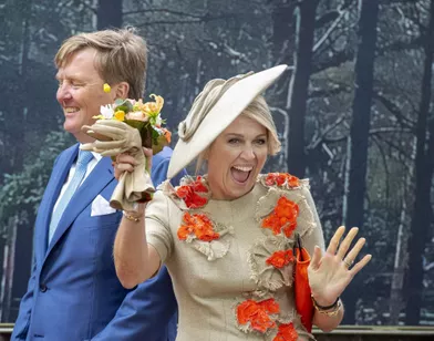 La reine Maxima et le roi Willem-Alexander des Pays-Bas à Amersfoort, le 27 avril 2019