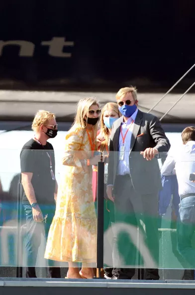 La reine Maxima, le roi Willem-Alexander des Pays-Bas et la princesse Catharina-Amalia sur le circuit de Zandvoort, le 5 septembre 2021
