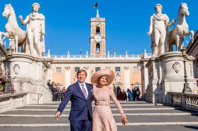 La reine Maxima et le roi Willem-Alexander des Pays-Bas à Rome, le 20 juin 2017