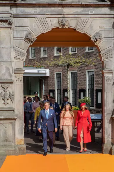 La famille royale des Pays-Bas, à Groningen le 27 avril 2018
