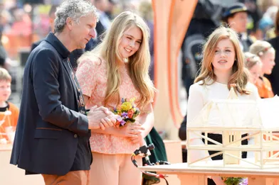 Les princesses Catharina-Amalia et Alexia des Pays-Bas à Groningen, le 27 avril 2018