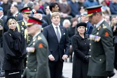 La reine Maxima et le roi Willem-Alexander des Pays-Bas à Amsterdam, le 4 mai 2017