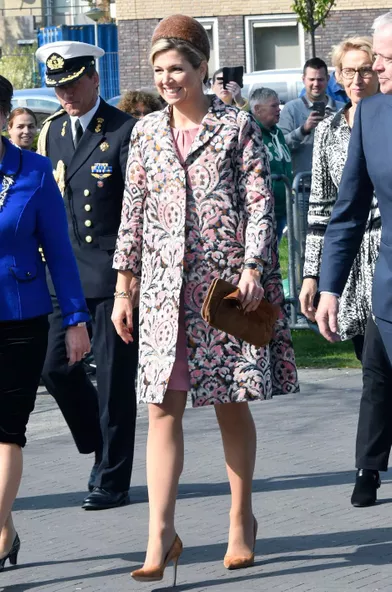 La reine Maxima des Pays-Bas à Lelystad, le 20 avril 2017