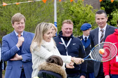 La reine Maxima et le roi Willlem-Alexander des Pays-Bas à Veghel, le 21 avril 2017
