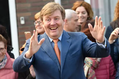 Le roi Willlem-Alexander des Pays-Bas à Veghel, le 21 avril 2017