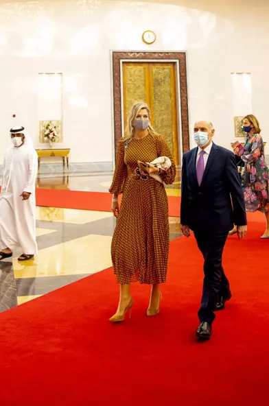 La reine Maxima des Pays-Bas à Abou Dhabi, le 2 novembre 2021