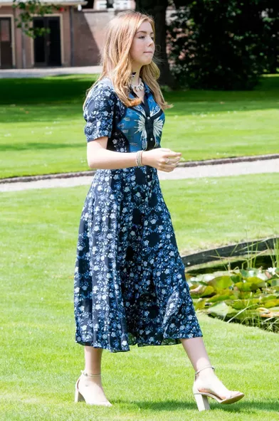 La princesse Alexia des Pays-Bas dans une robe Sandro à La Haye, le 19 juillet 2019