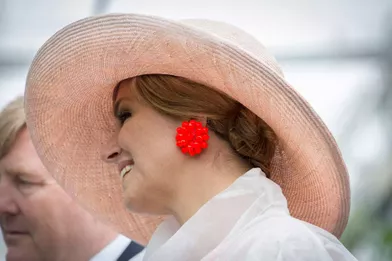 Les boucles d'oreille de la reine Maxima des Pays-Bas, le 13 juin 2016