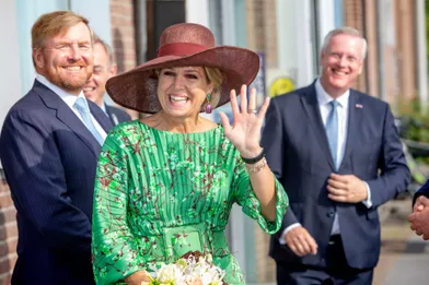 La reine Maxima et le roi Willem-Alexander des Pays-Bas à Deventerdans le Salland, le 14 septembre 2021