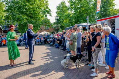 La reine Maxima et le roi Willem-Alexander des Pays-Bas en visiteà Deventerdans le Salland, le 14 septembre 2021