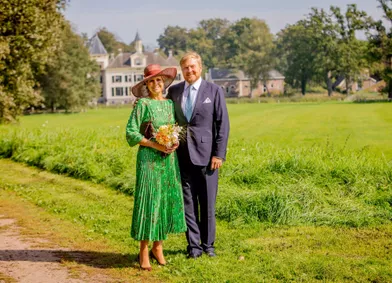 La reine Maxima et le roi Willem-Alexander des Pays-BasàOlst-Wijhe dans le Salland, le 14 septembre 2021