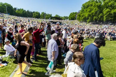Le public au Parc de Haga à Solna, le 6 juin 2019
