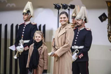 Les princesses Estelle et Victoria de Suède à Stockholm, le 25 octobre 2020