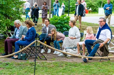La famille royale de Suède à un concertsur l'île d'Öland, le 10 juillet 2021