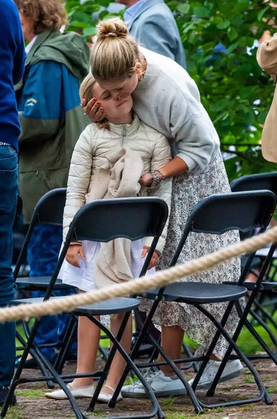 La princesse Madeleine de Suède et sa fille aînée la princesse Leonore, sur l'île d'Öland, le 10 juillet 2021